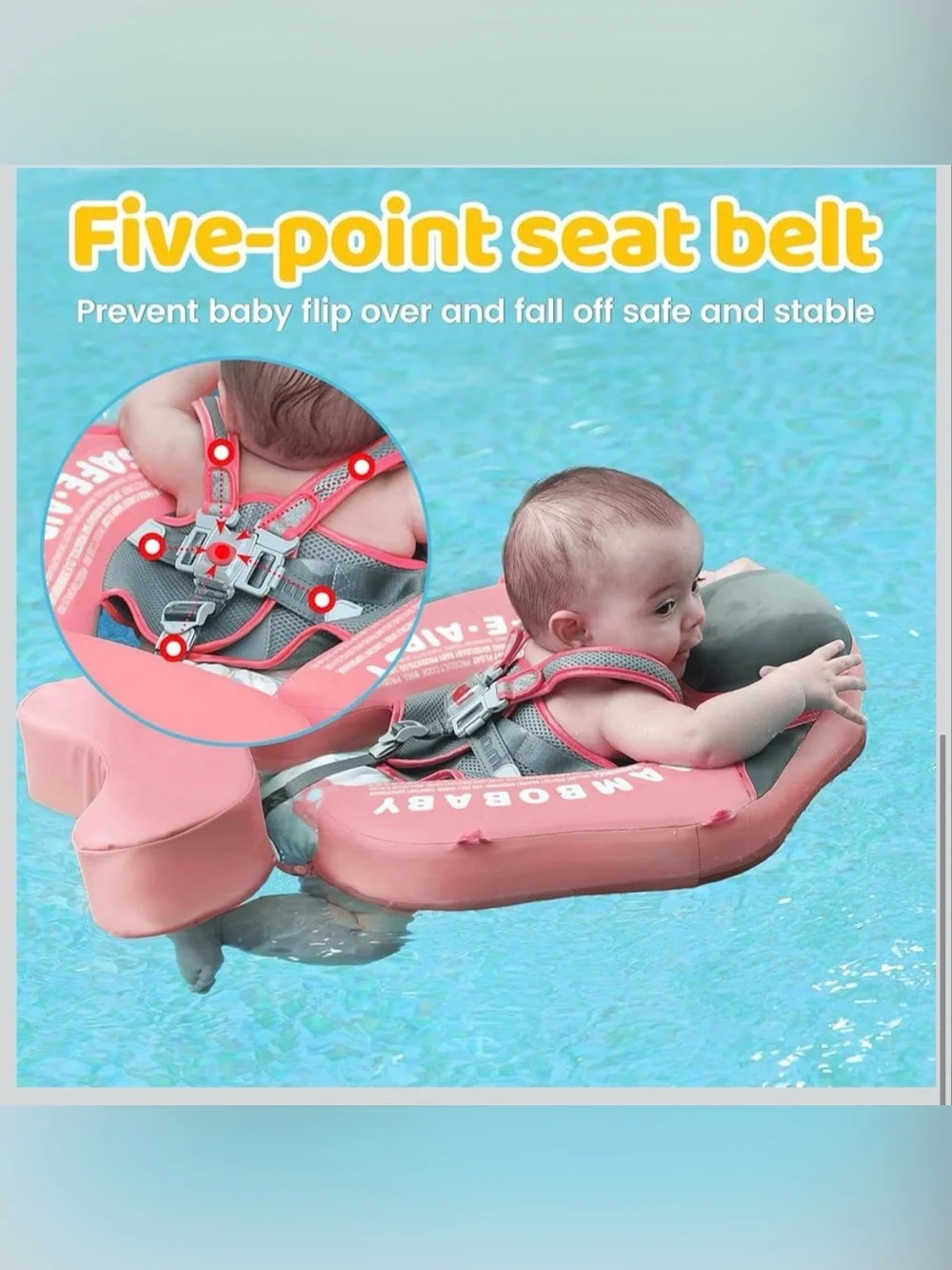 NWT - Mambobaby Float Deluxe - Green Infant Float Toddler Float Baby Float